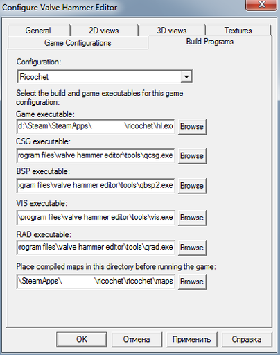 Ricochet - Настройка Valve Hammer Editor под Ricochet